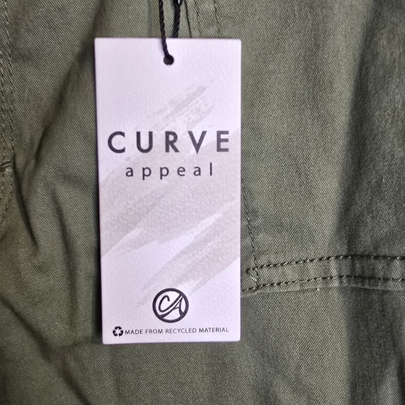 NWT Curve Appeal Womans Size 10/30 Hunter Green High-rise Flare Pants - Picture 5 of 8